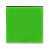 3559H-A00653 67  Kryt spínače kolébkového s čirým průzorem, zelená / kouřová černá